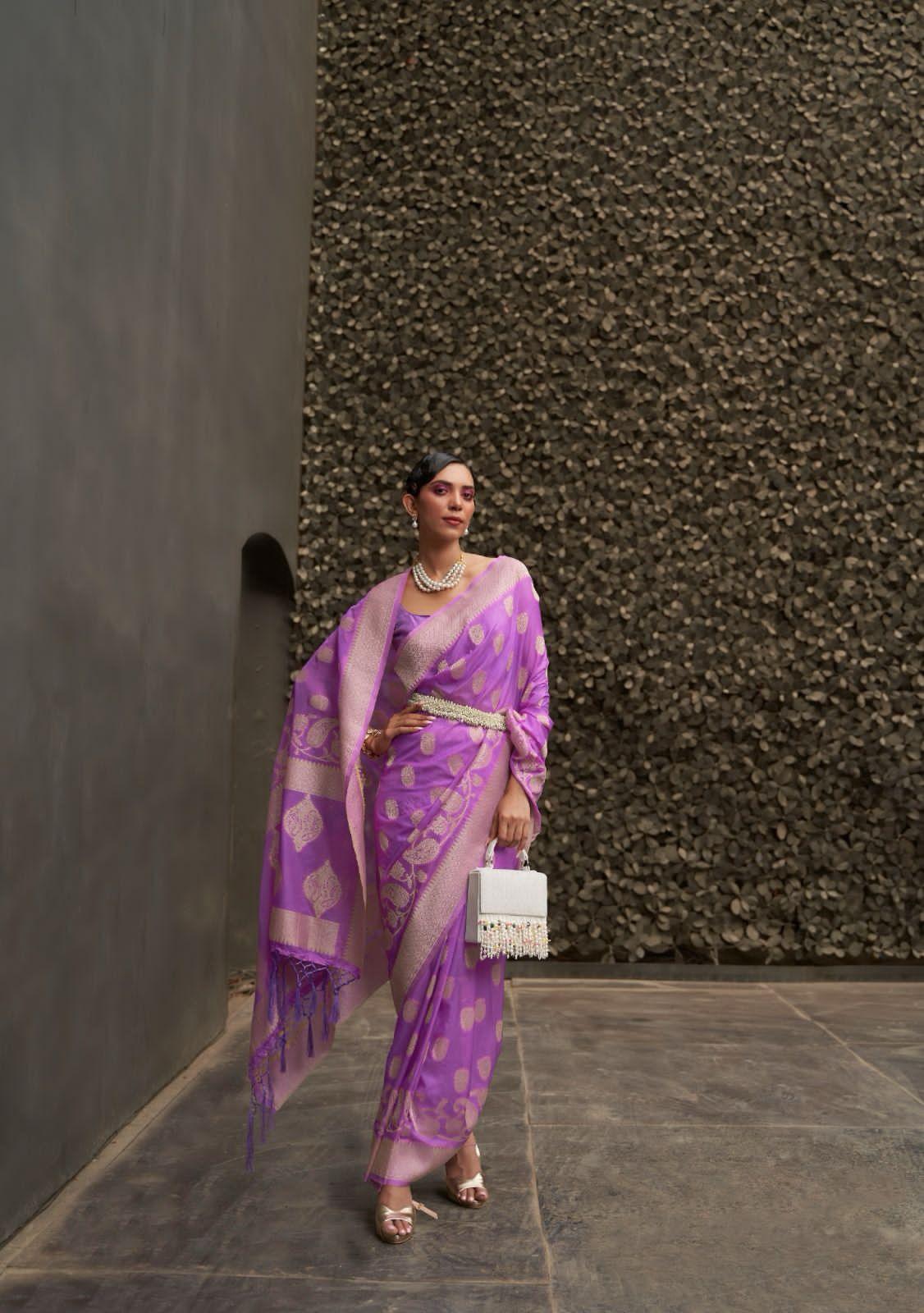 Beautiful Designer Soft Kosmos Silk Saree