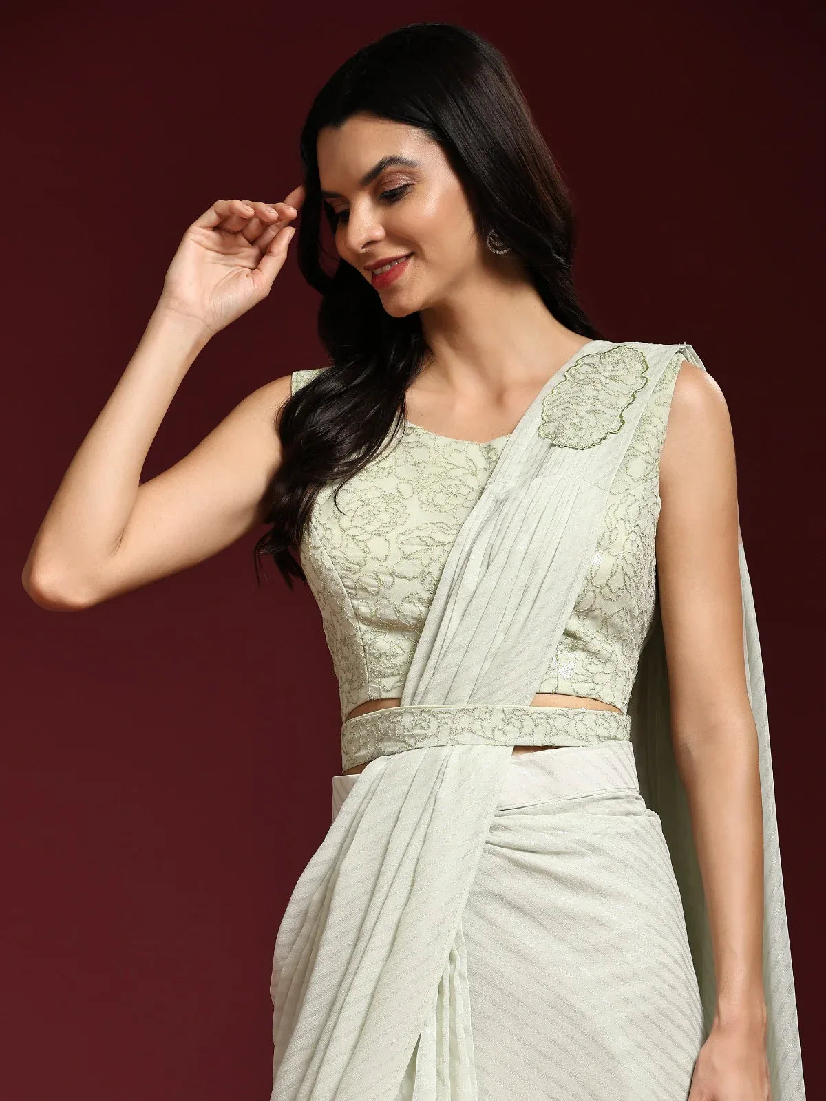 Beautiful Designer Party Wear Ready to Wear Saree