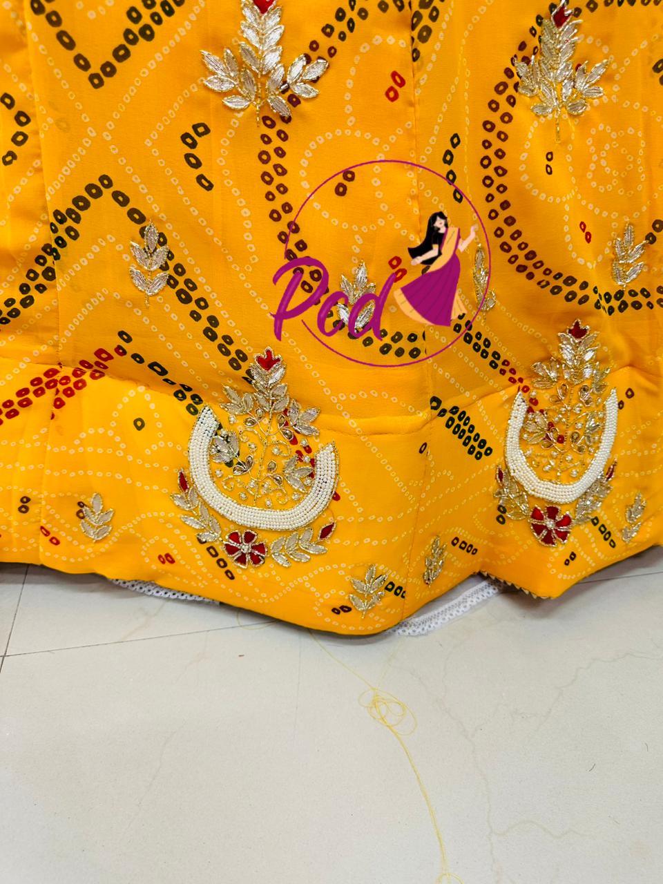 Beautiful Designer Rajasthani Pure Georgette Lahenga Choli