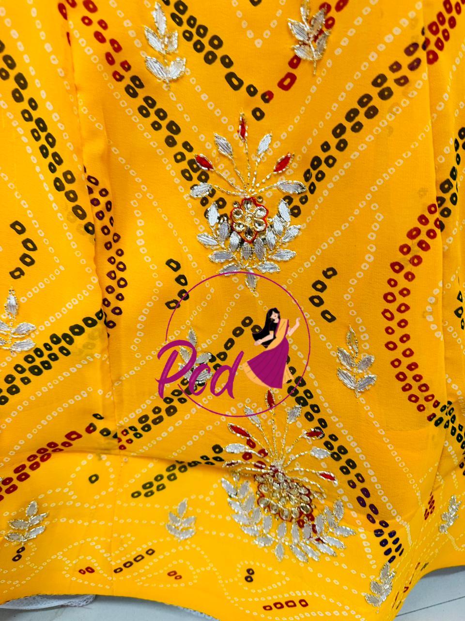 Beautiful Designer Rajasthani Pure Georgette Lahenga Choli