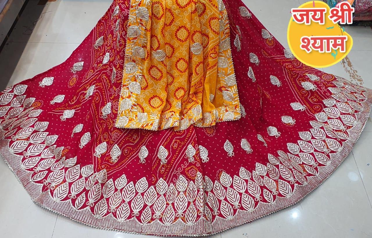 Beautiful Designer Rajasthani Pure Georgette Silk Lahenga Choli