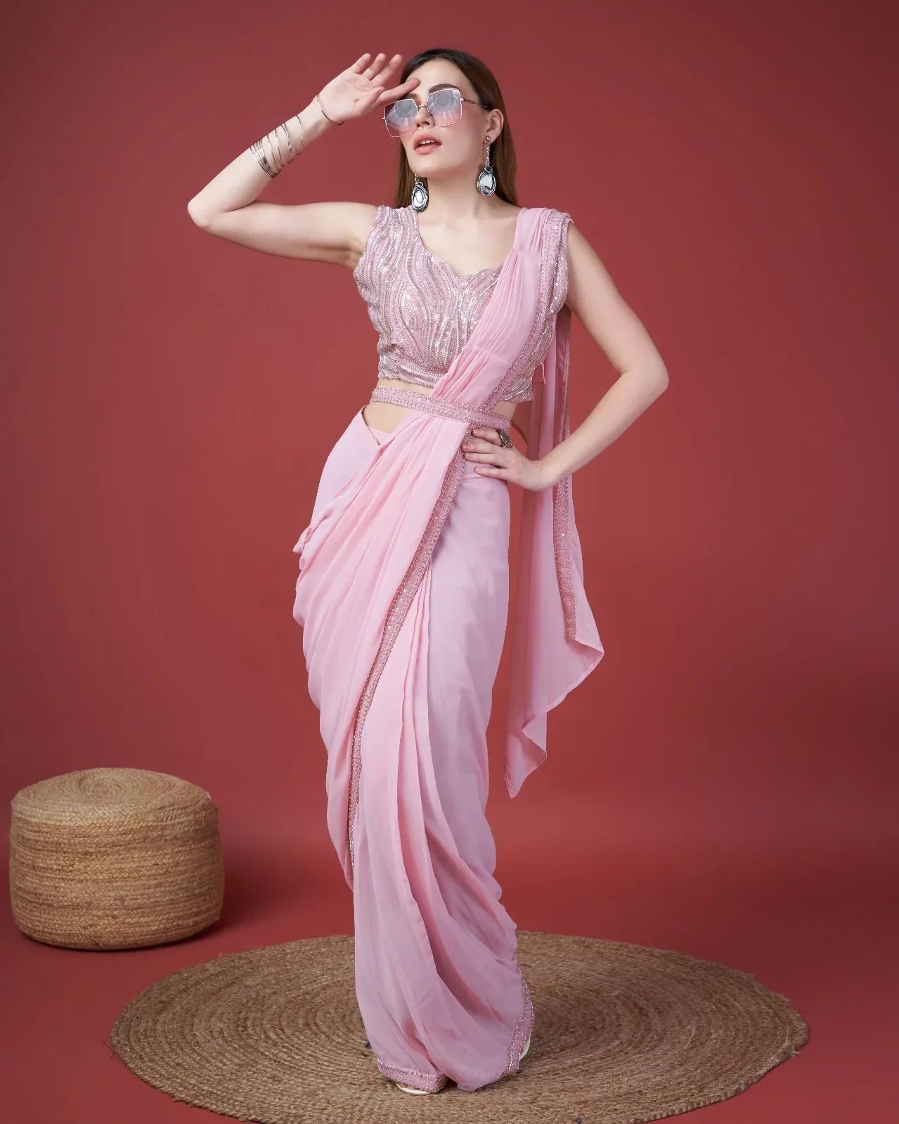 Beautiful Designer Party Wear Ready to Wear Saree | Buy Online at Anant Exports Beautiful Designer Party Wear Ready to Wear Saree | Buy Online at Anant Exports