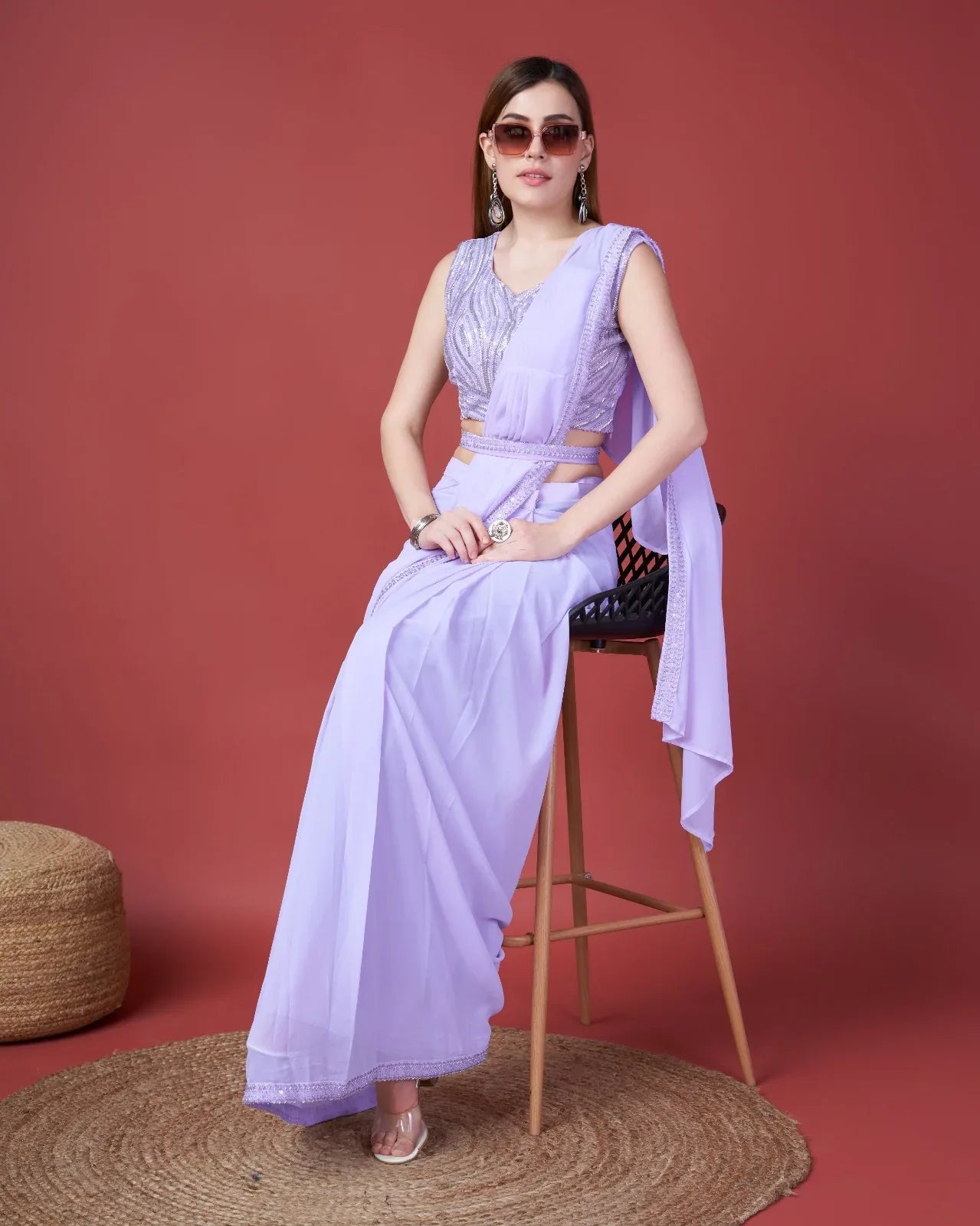 Beautiful Designer Party Wear Ready to Wear Saree