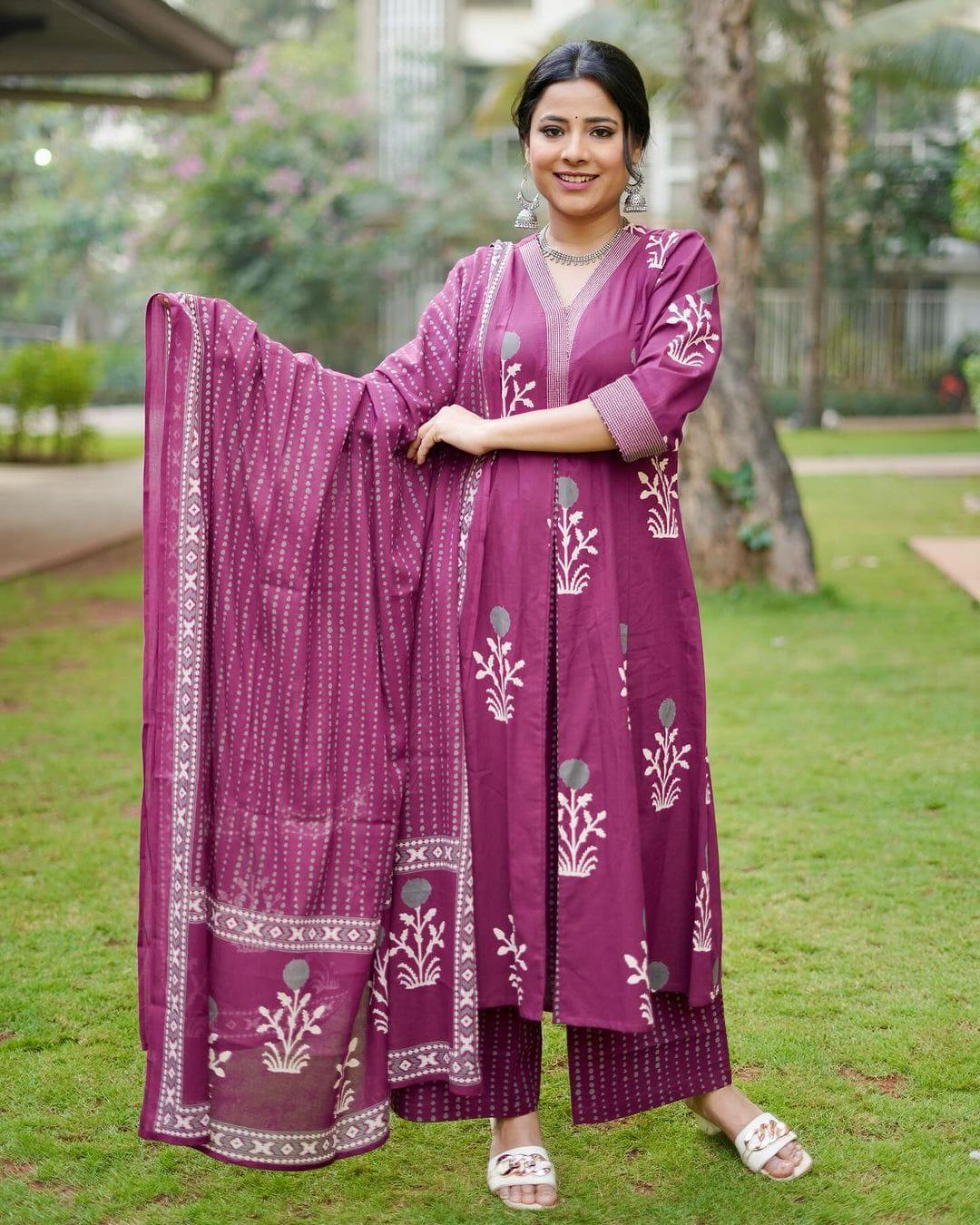 Beautiful Designer Pure Cotton Salwar Suit