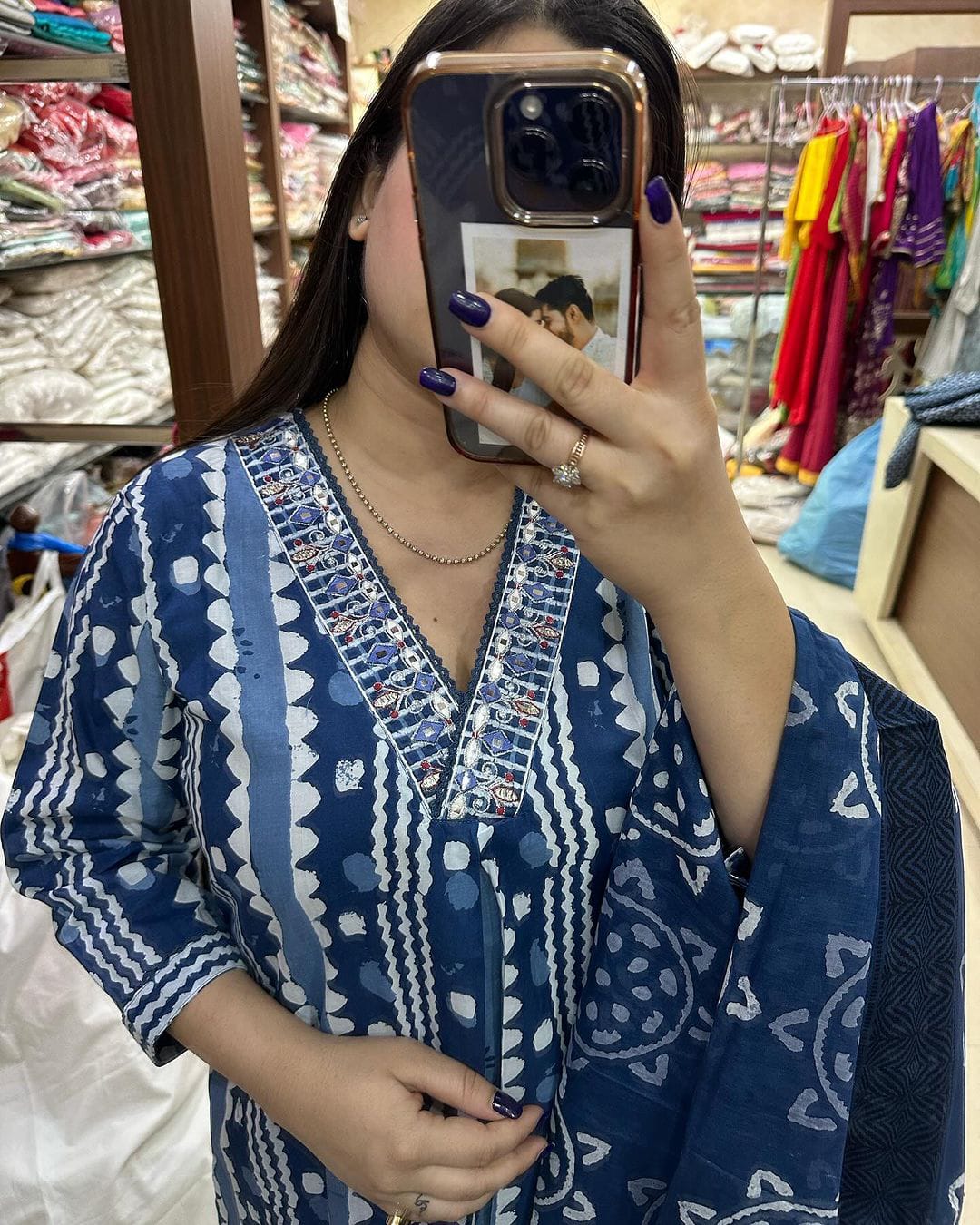 Beautiful Designer Afghani Orgenza Kurti Pant With Dupatta