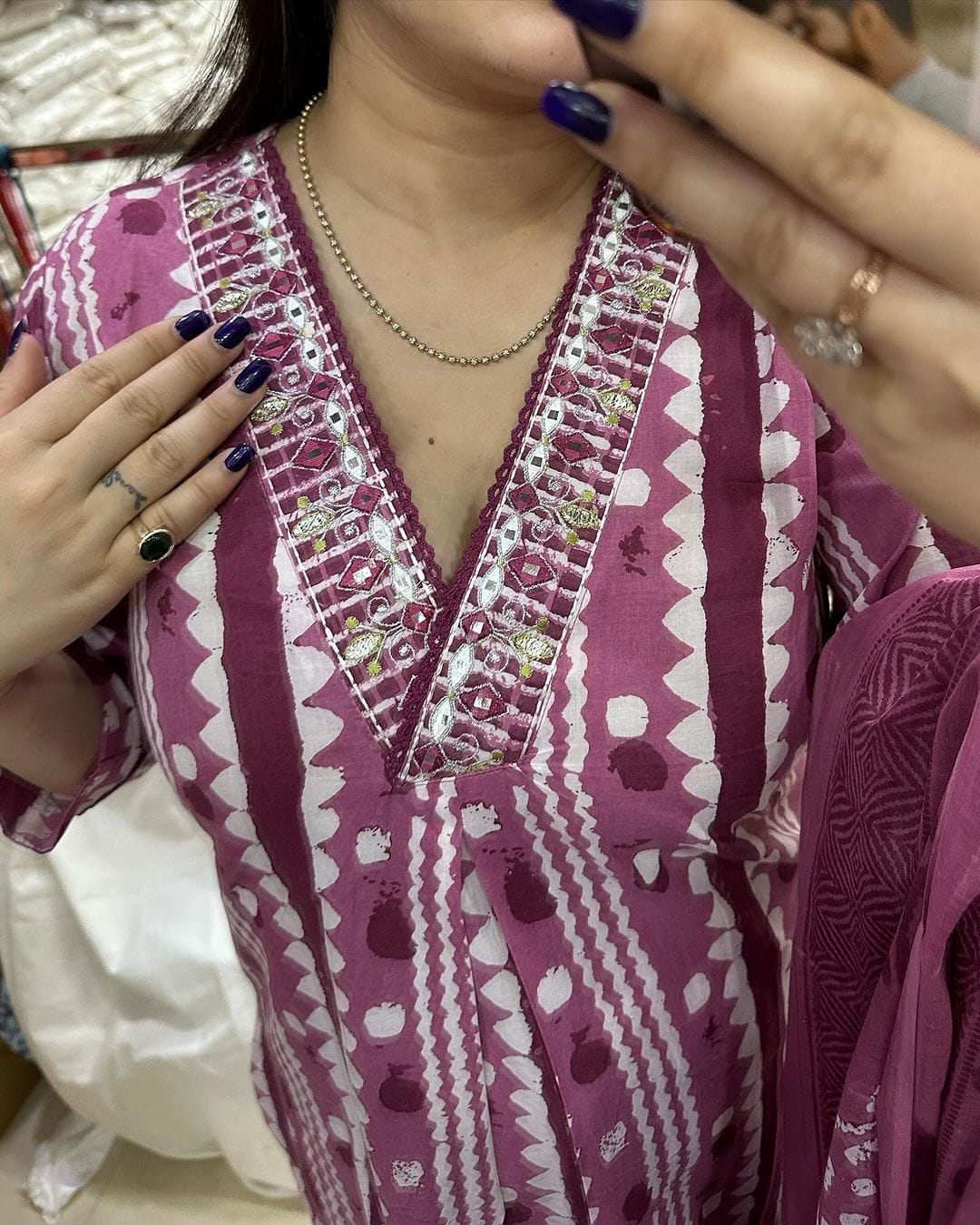 Beautiful Designer Afghani Orgenza Kurti Pant With Dupatta