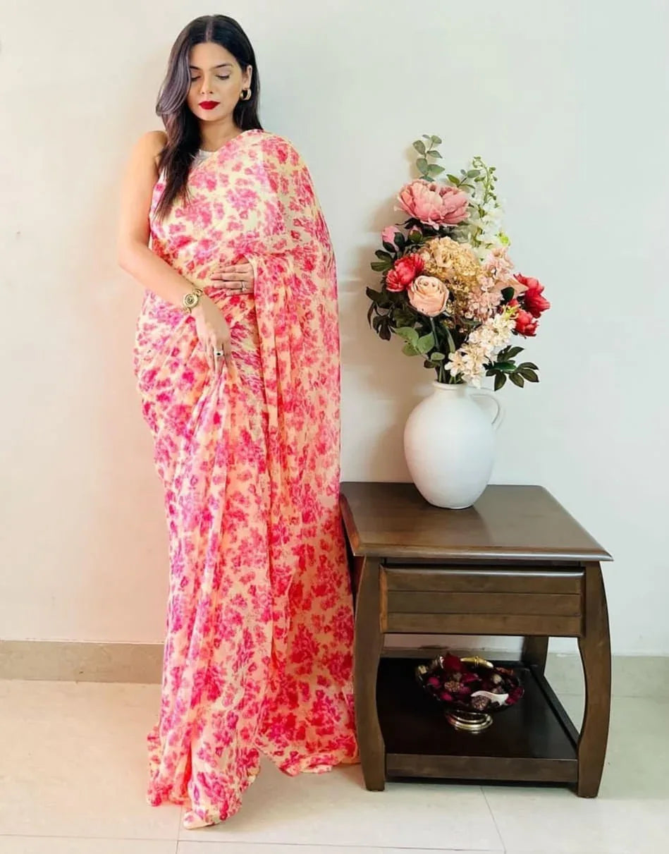 Beautiful Designer Soft Georgette Saree Digital Print Saree