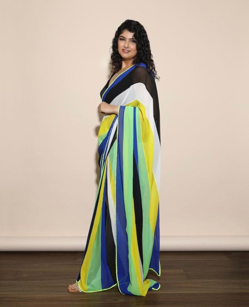 Beautiful Designer Party Wear Pure Georgette Saree