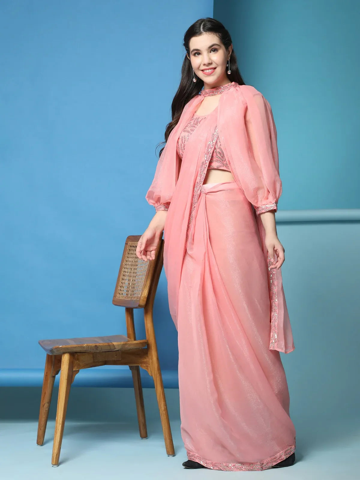 Beautiful Designer Party Wear Ready to Wear Saree