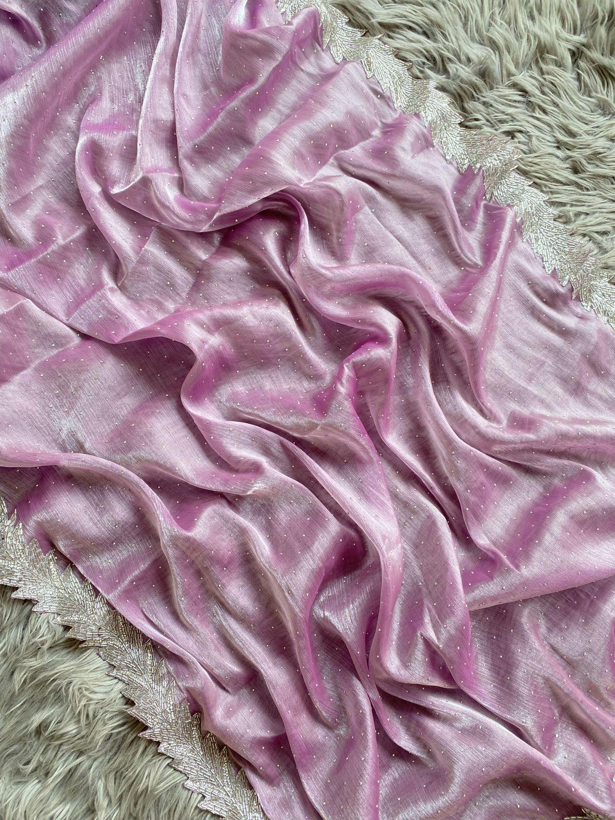 Beautiful Designer Summer Special Barbari Jimmy Chu Silk Saree