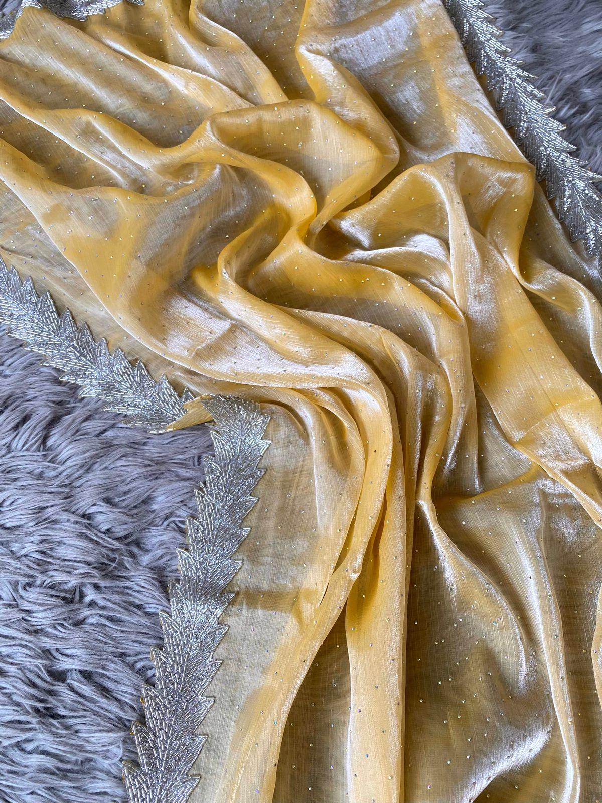 Beautiful Designer Summer Special Barbari Jimmy Chu Silk Saree