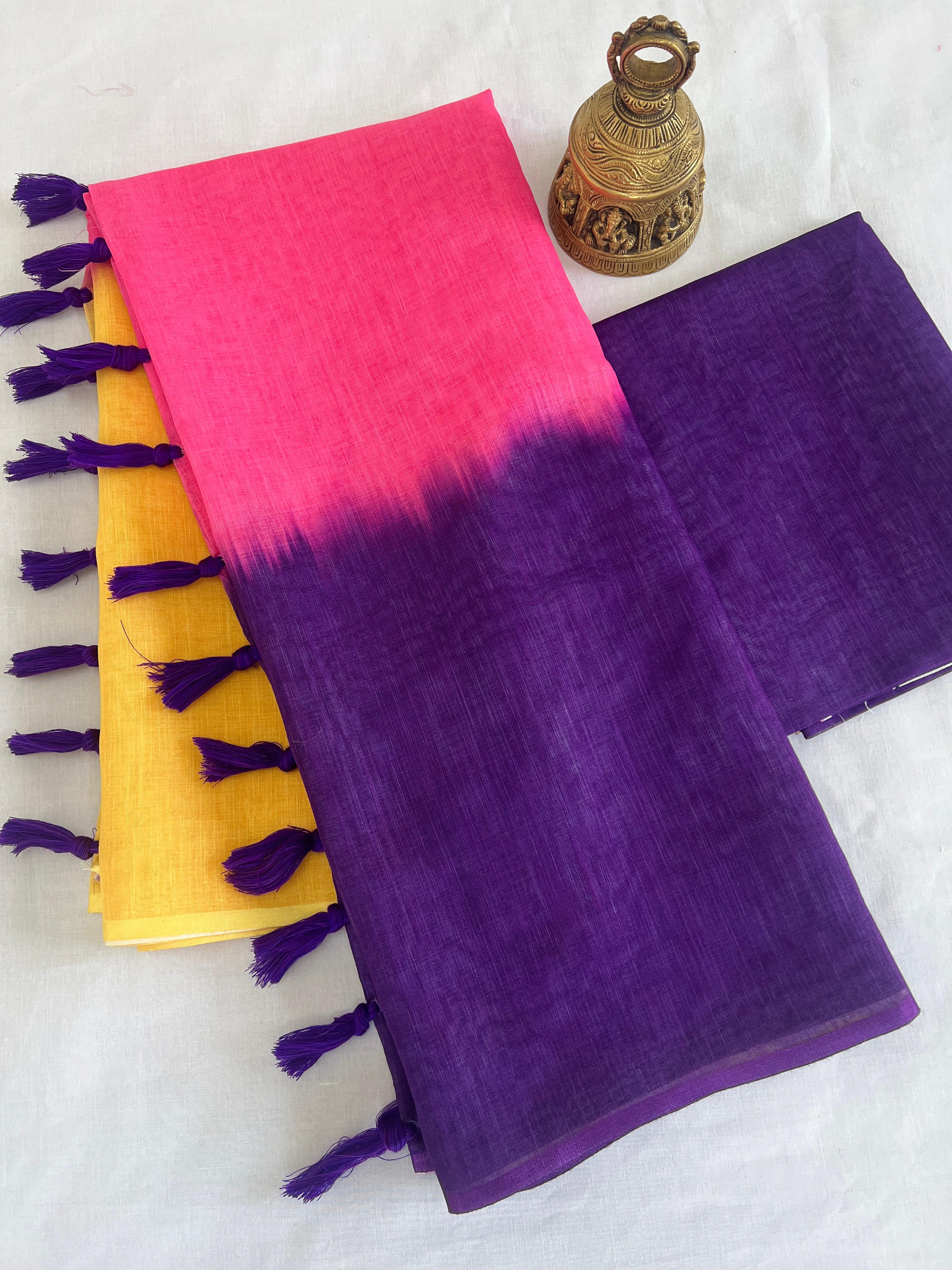 Beautiful Designer Soft Linen Saree Digital Print Saree
