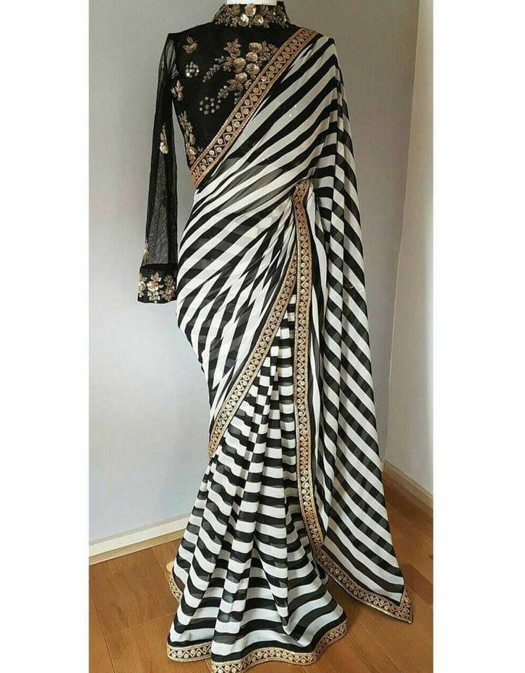 Beautiful Designer Soft Weightless Georgette Saree