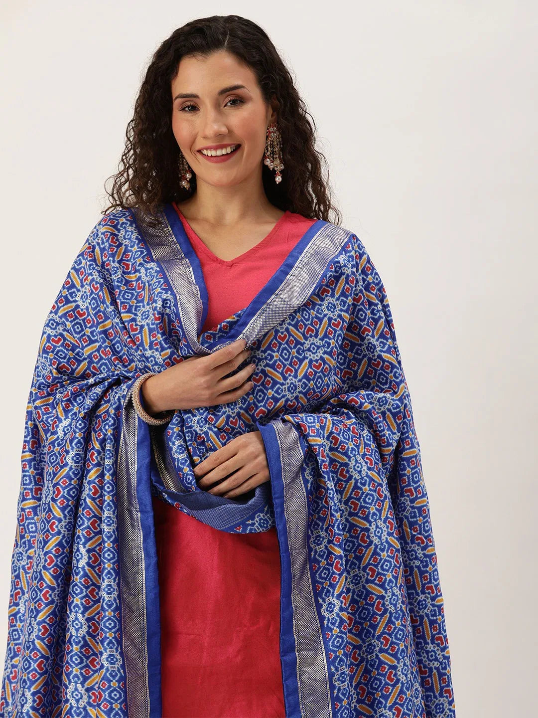Beautiful Designer Pure Tussar Silk Dupatta Only