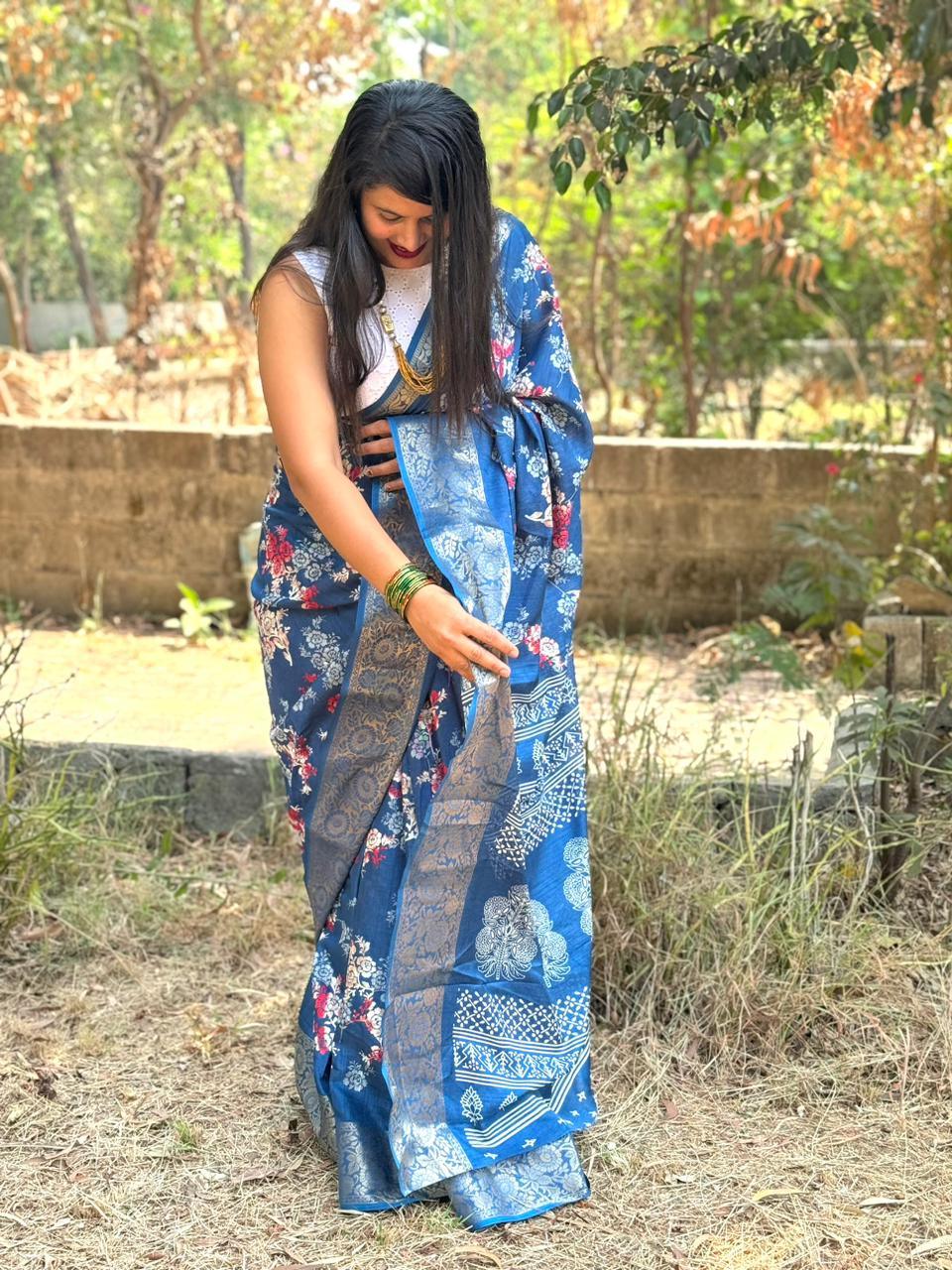 Beautiful Designer Summer Special Bandhej Soft Digital Print Dola Silk Saree