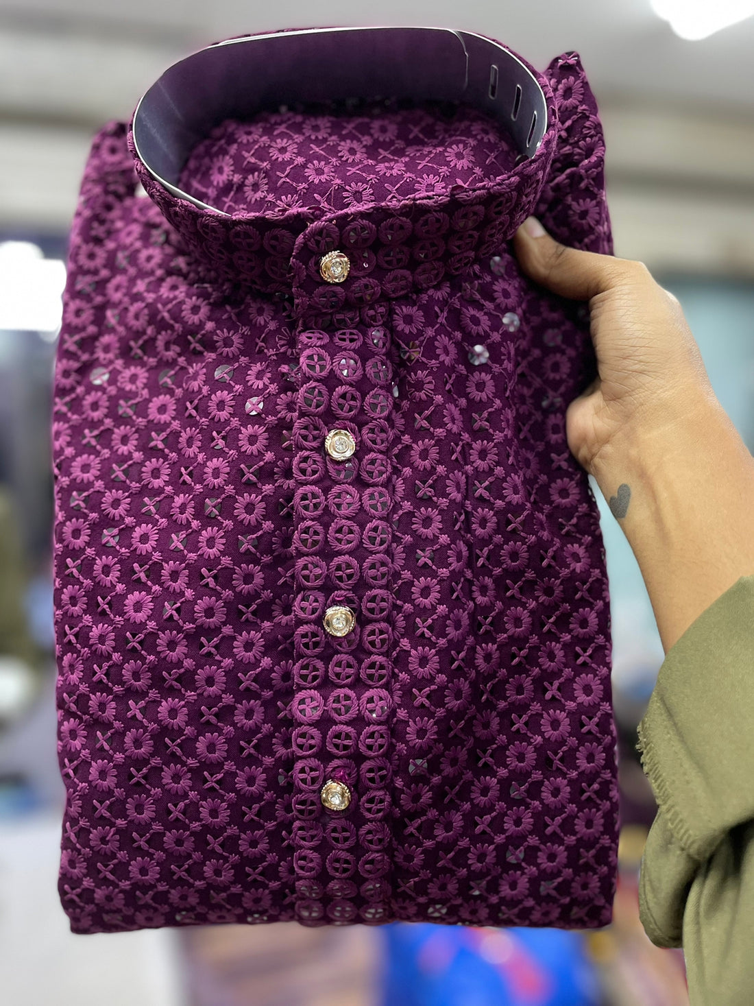 Wedding Special Boy Kid's Heavy Chikankari Kurta Pajama