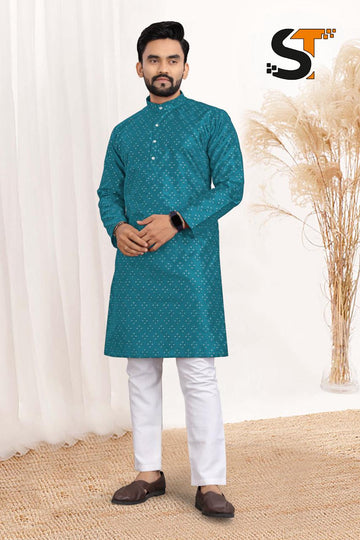 Beautiful Designer Pure Cotton Festival Kurta Pyjama