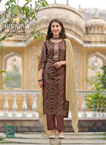 Beautiful Designer premium Cotton Kurti Pant With Dupatta Salwar Suit