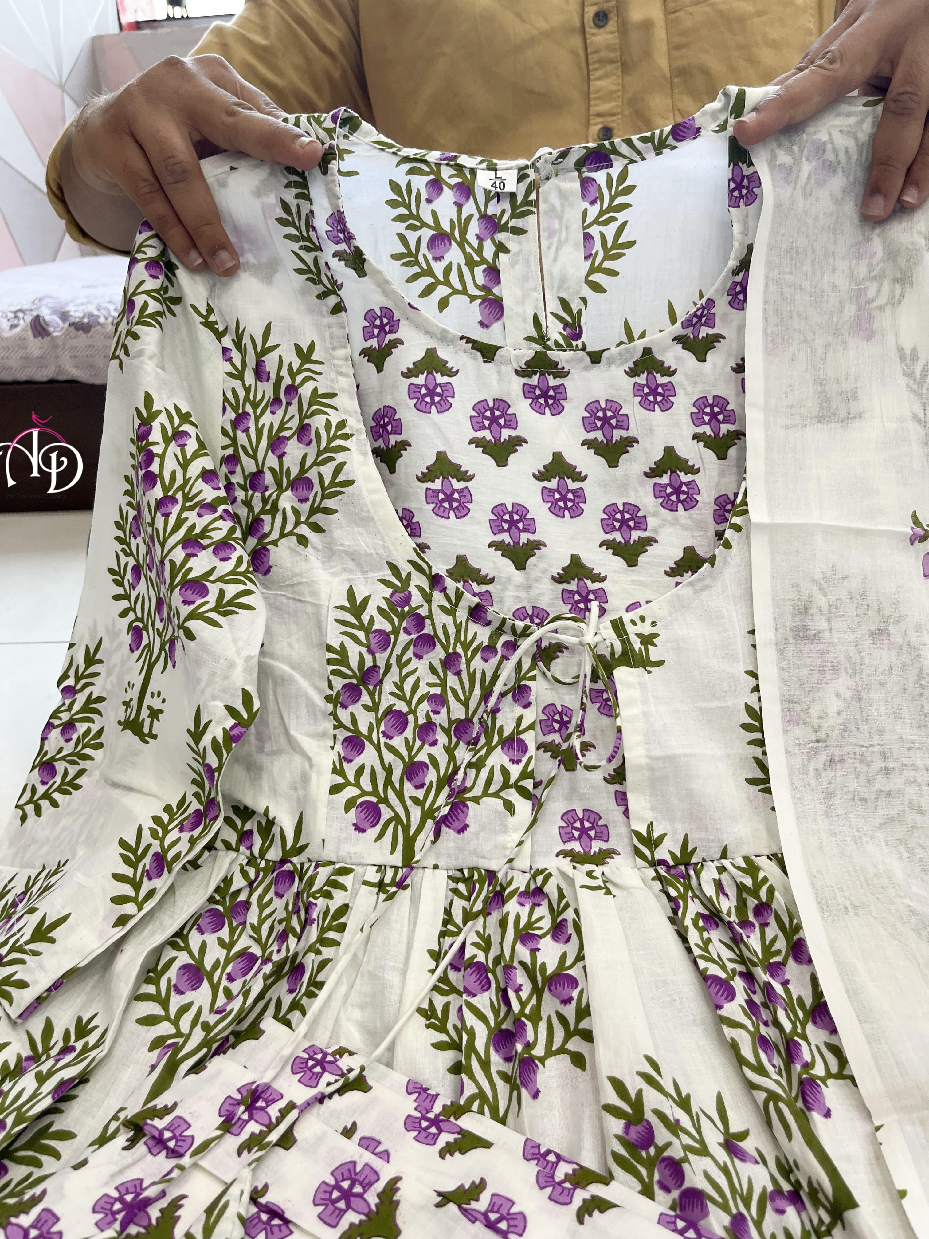 Beautiful Designer Party Wear Pure Cotton Salwar Suit