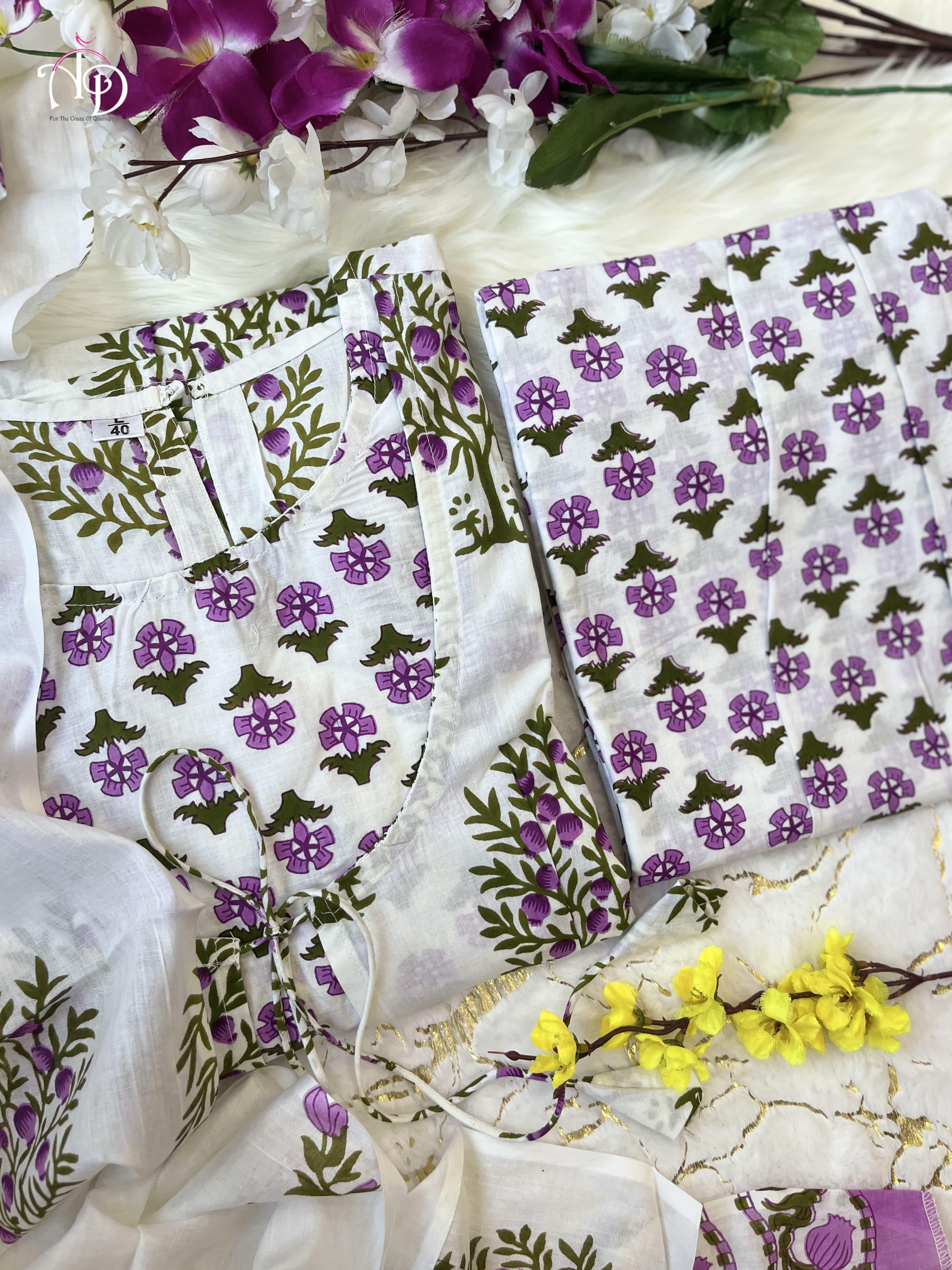 Beautiful Designer Party Wear Pure Cotton Salwar Suit