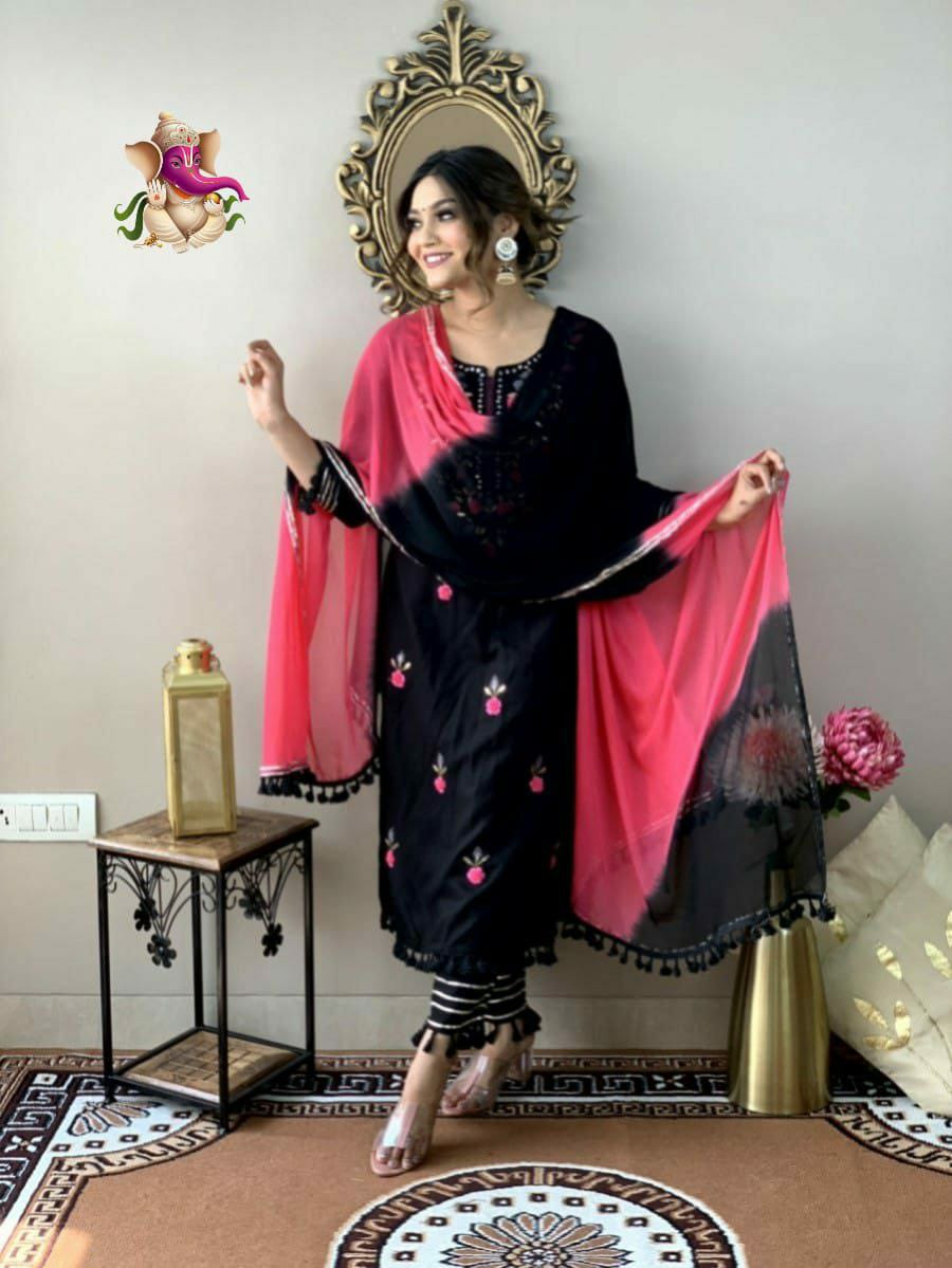 Beautiful Designer Party Wear Reyon Cotton Salwar Suit