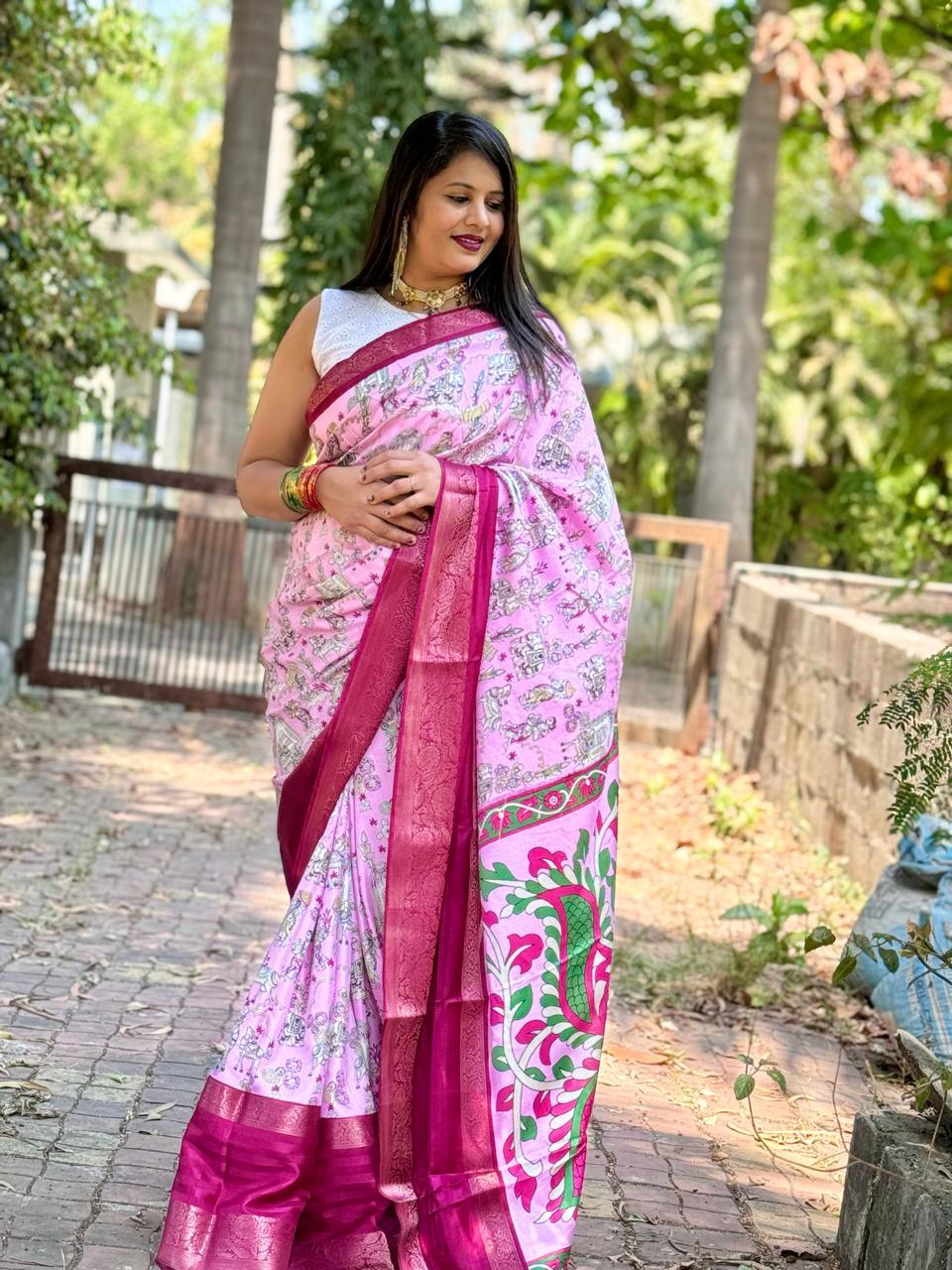 Beautiful Designer Summer Special Soft Digital Print Dola Silk Saree