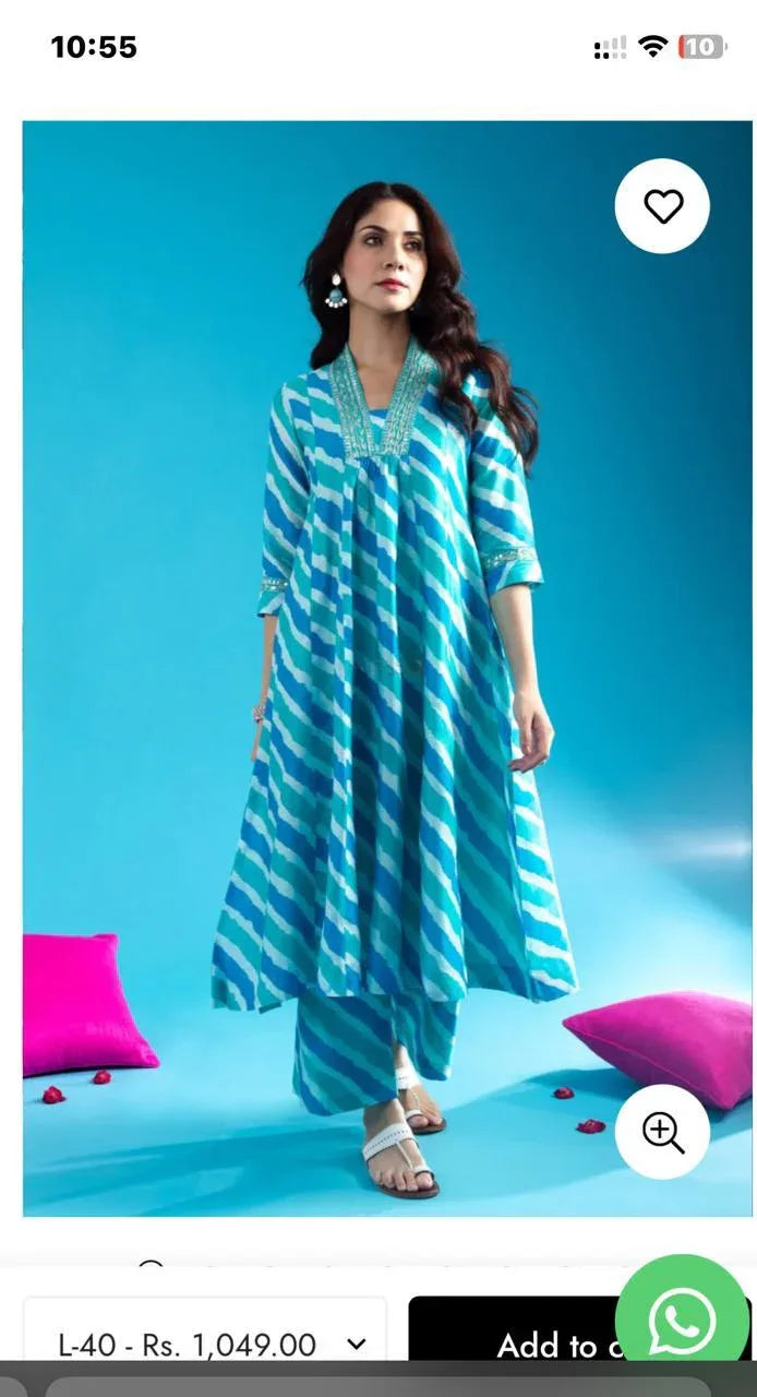 Beautiful Designer Party Wear Anarkali Brenza Cotton Salwar Suit