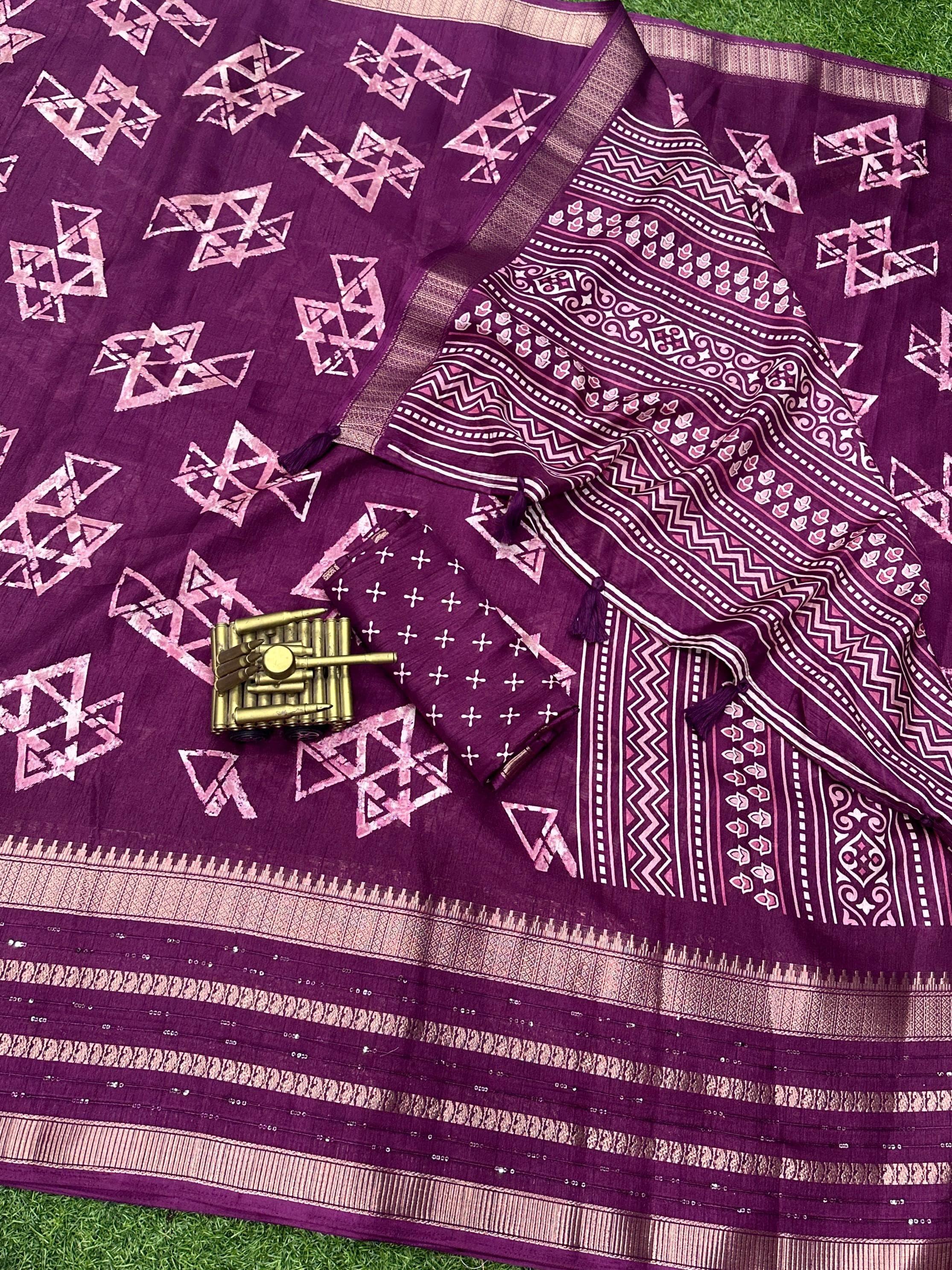 Beautiful Designer Pure Cotton Kalamkari Print Saree
