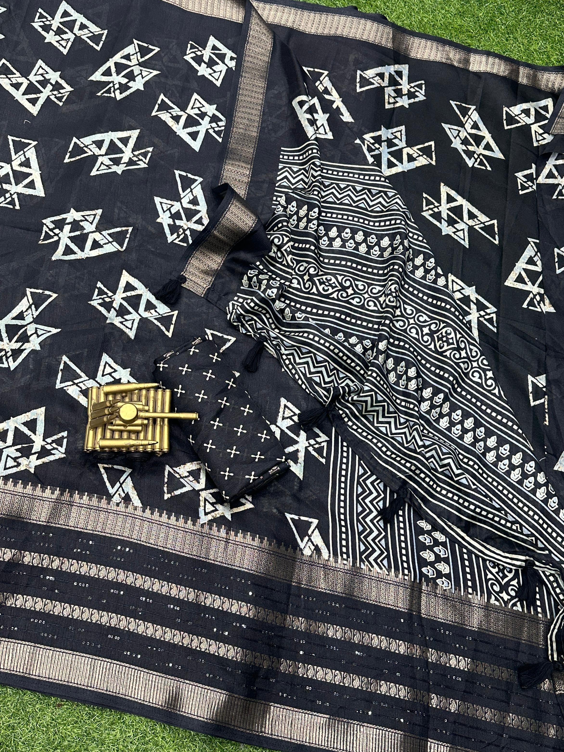Beautiful Designer Pure Cotton Kalamkari Print Saree
