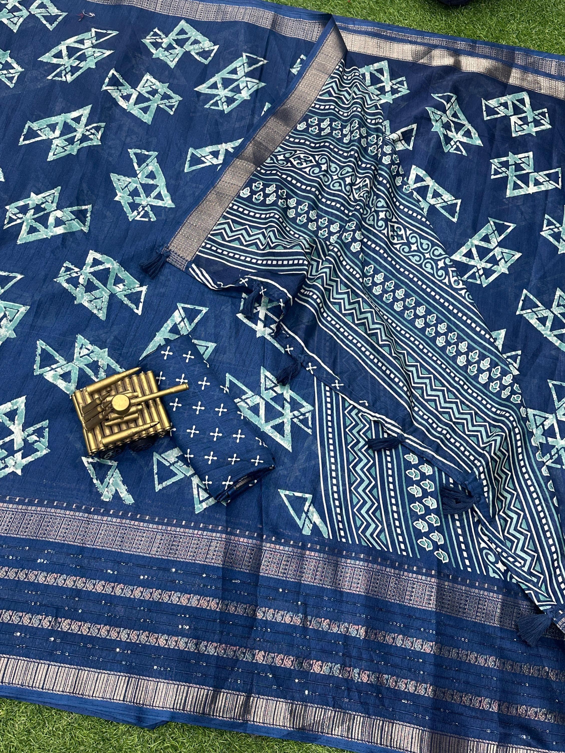 Beautiful Designer Pure Cotton Kalamkari Print Saree