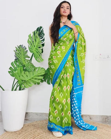 Beutiful Designer Party Wear Plain Linen Saree
