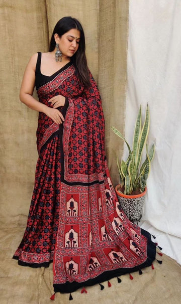 Beautiful Designer Party Wear Original Linen Saree