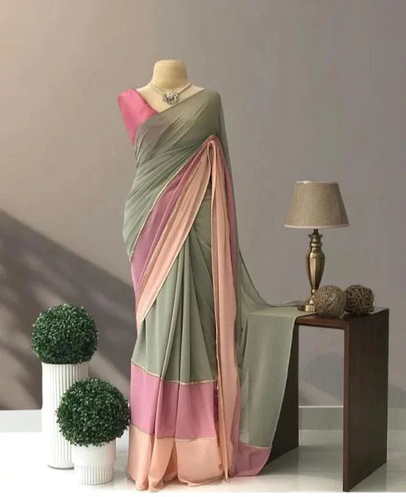 Beautiful Designer Party Wear Soft Georgette Saree