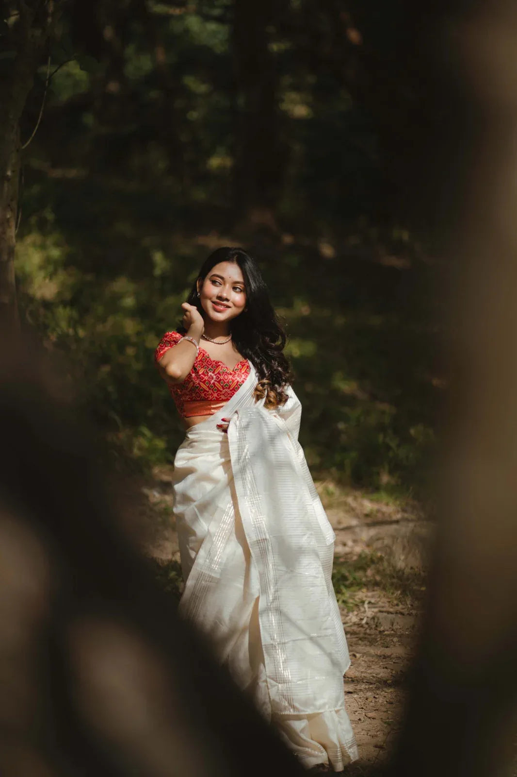 Beautiful Designer Pure Manipuri Tussar Silk Saree