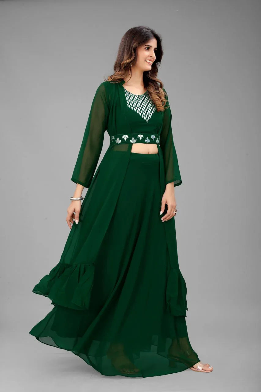 Beautiful Designer Party Wear Punjabi Style Georgette Salwar Suit