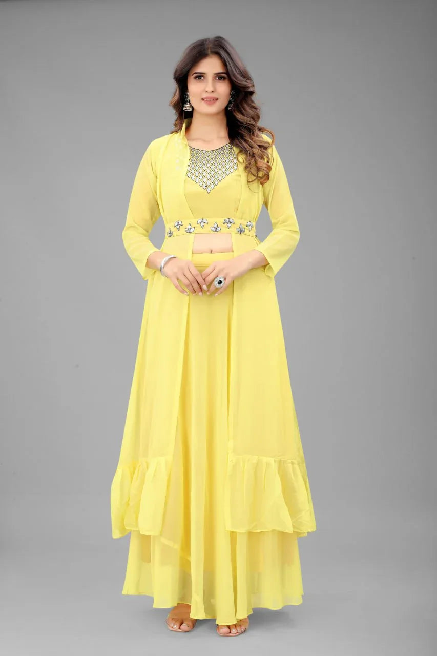 Beautiful Designer Party Wear Punjabi Style Georgette Salwar Suit