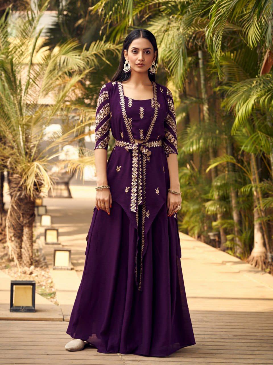 Beautiful Designer Party Wear Vichitra Silk Lehenga Choli