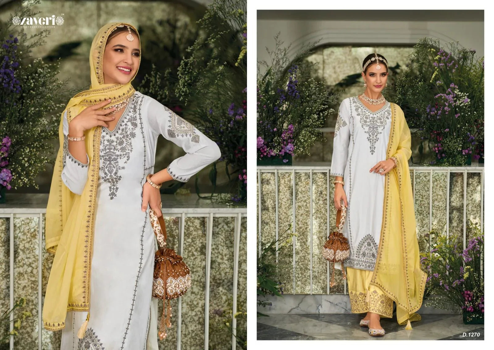 Beautiful Designer Party Wear Black white Salwar Suit