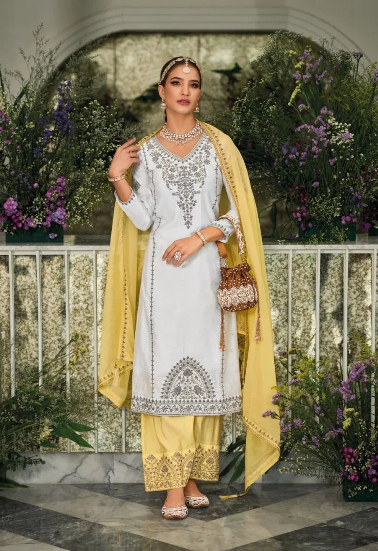 Beautiful Designer Party Wear Black white Salwar Suit