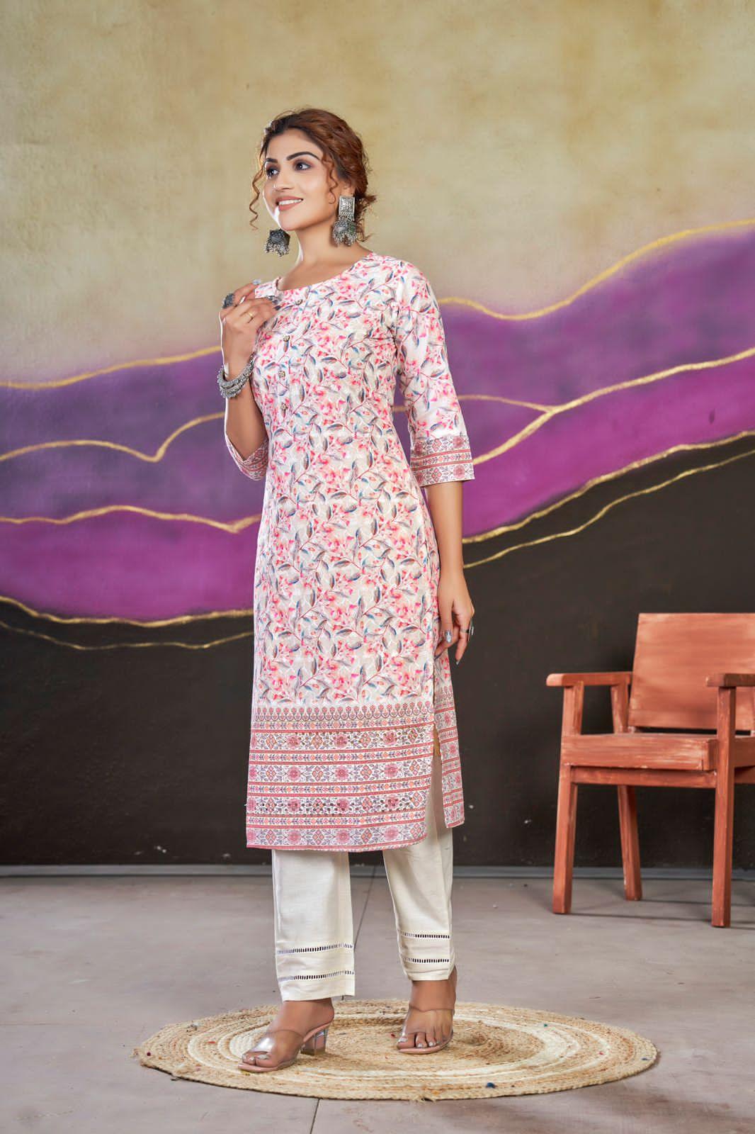 Beautiful Designer Party Wear Summer Special Poly Cotton Kurti