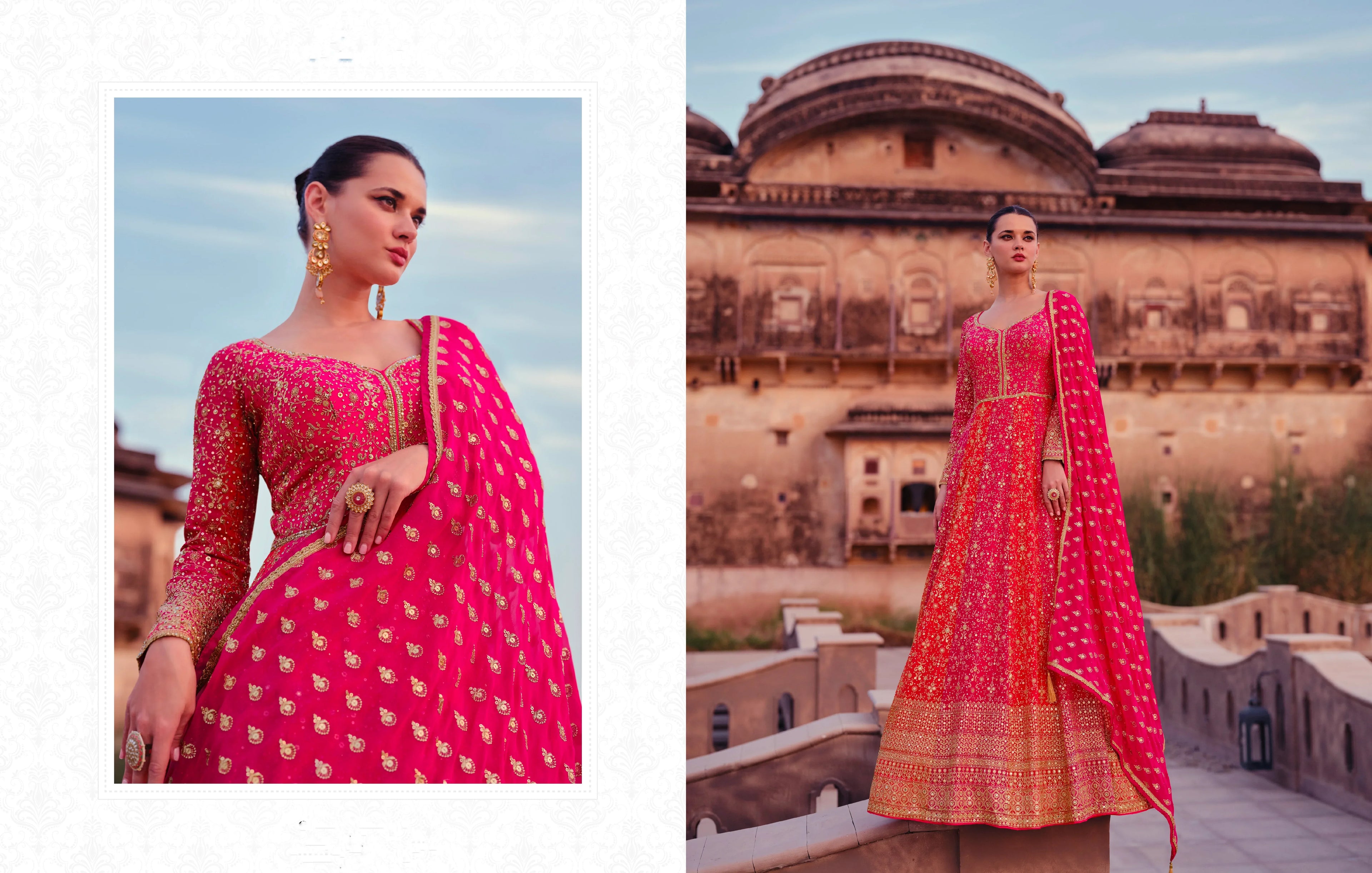Beautiful Designer wedding Wear Real Georgette Gown