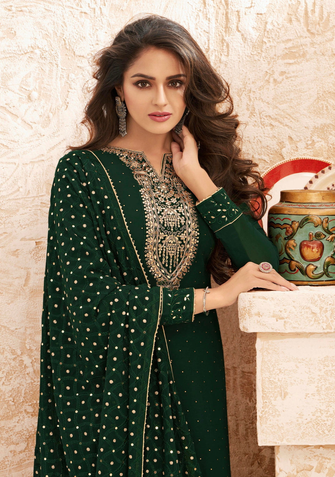 Designer Festive Wear Real Georgette Salwar Suit