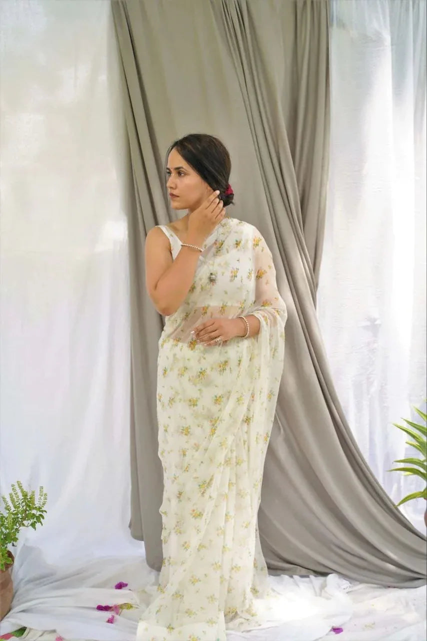 Beautiful Designer Party Wear Soft Georgette Saree