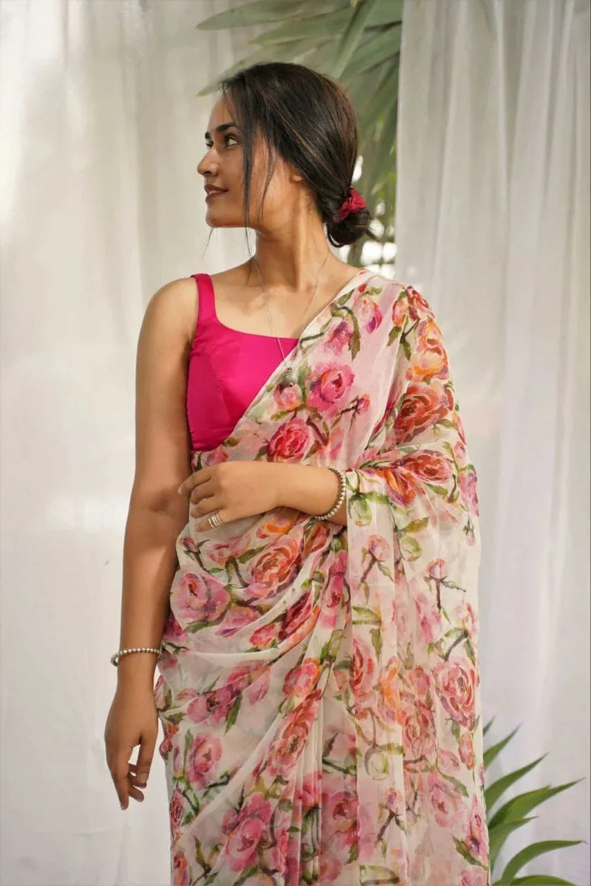 Beautiful Designer Party Wear Soft Georgette Saree