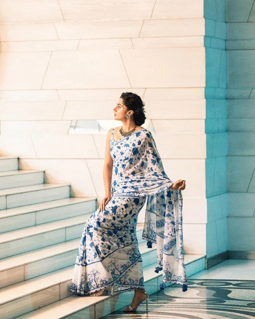 Beautiful Designer Soft Pure Cotton Saree
