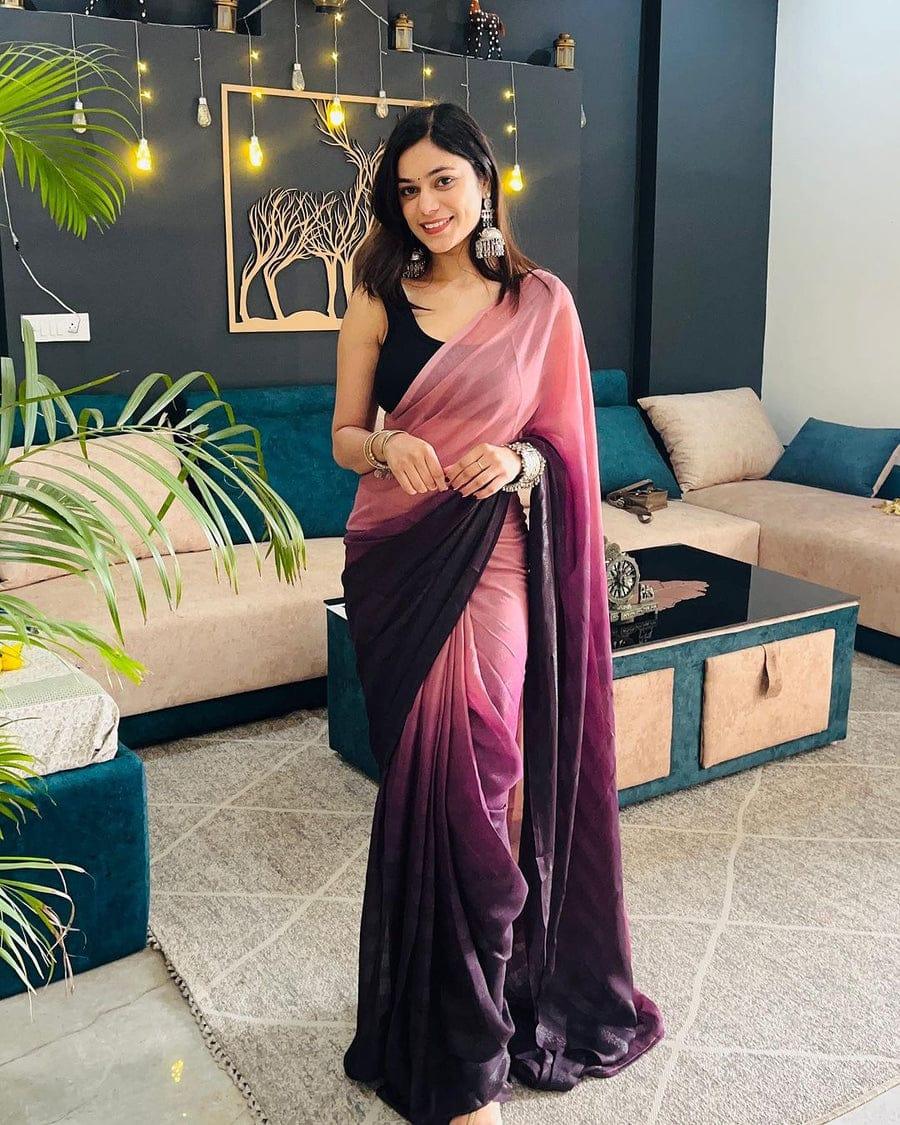 Beautiful Designer Pure Soft Georgette Ready to Wear Saree