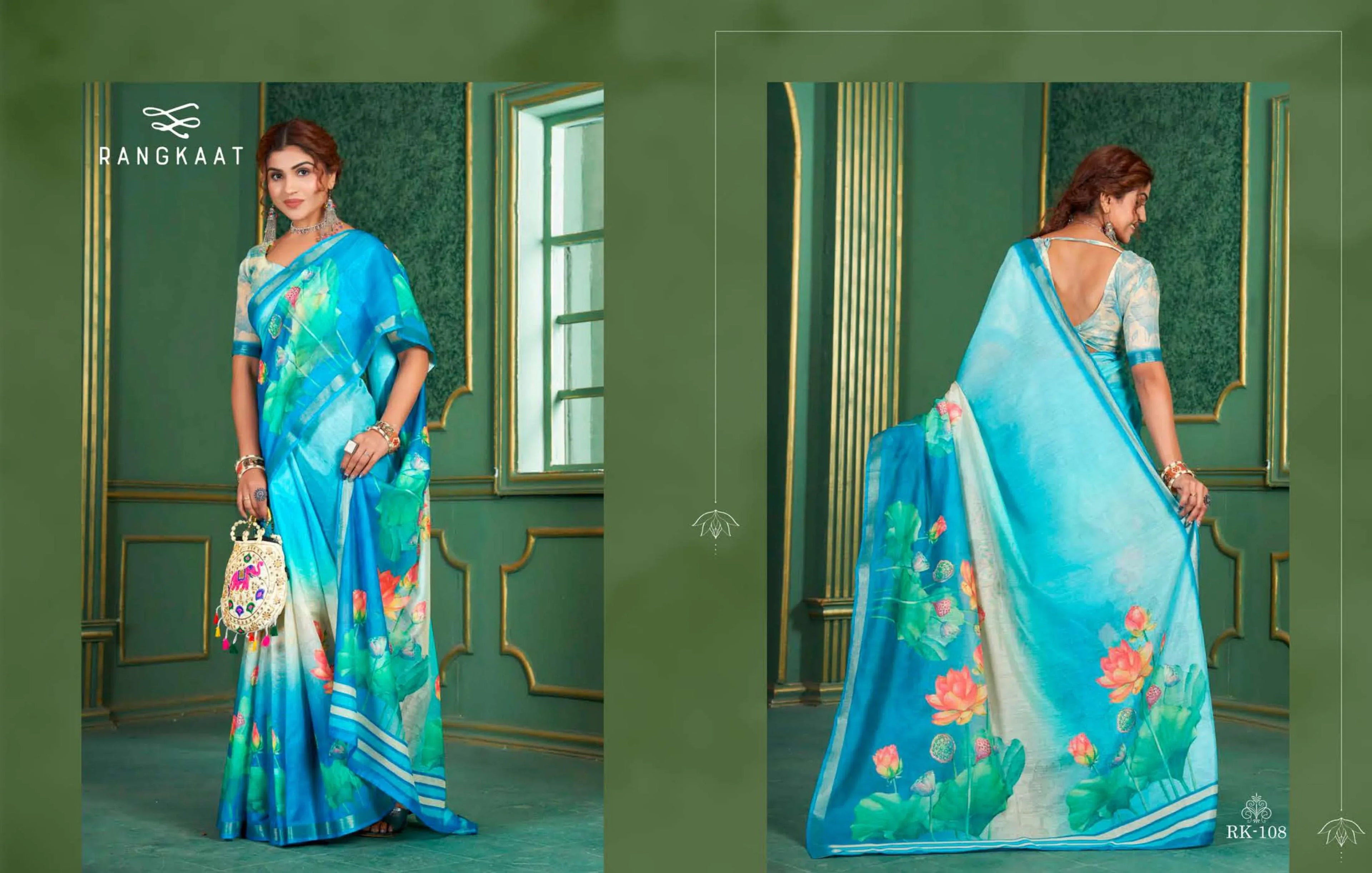 Beautiful Designer Soft Rangkaat Chanderi Cotton Saree