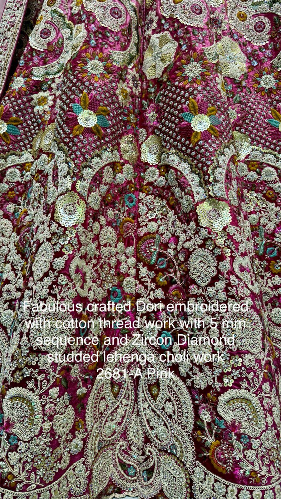 Beautiful Designer Bridal Heavy Velvet With Sequence Lehenga Choli