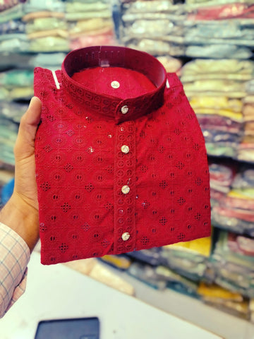 Beautiful Men's Designer Cotton Reyon Kurta Pajama