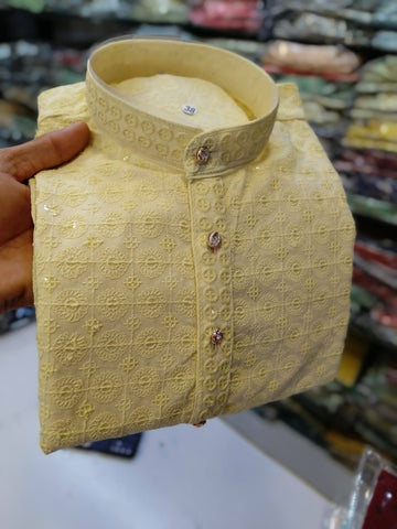 Beautiful Men's Designer Cotton Reyon Kurta Pajama